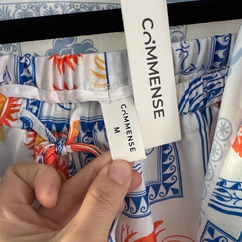 Commense Scalloped Vibrant Blue Orange 2-Piece Matching Set M NWT - Picture 5 of 10